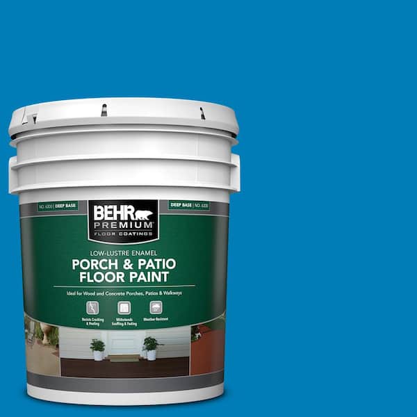 BEHR PREMIUM 5 gal. #S-G-550 Artesian Water Low-Lustre Enamel Interior/Exterior Porch and Patio Floor Paint