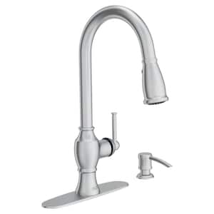 Marchand Single Handle Pull-Down Sprayer Kitchen Faucet in Stainless Steel
