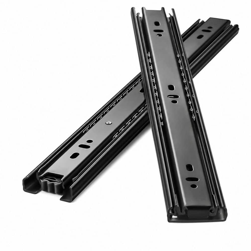 Full Extension 12 in. Black Side Mount Cold-Rolled Steel Undermount Soft-Close Heavy Duty Drawer Slides 1 Pair price history on PriceWatchPro
