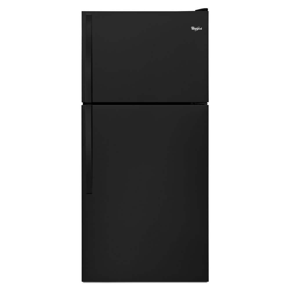 Whirlpool 18.25 cu. ft. Top Freezer Built-In and Standard Refrigerator in Black