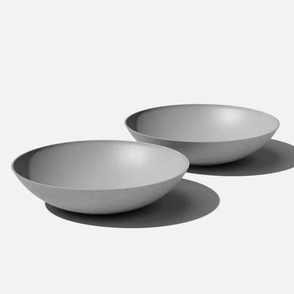 Veradek Lane Bowl 32 in. Gray Plastic Round Planter (2-Pack)