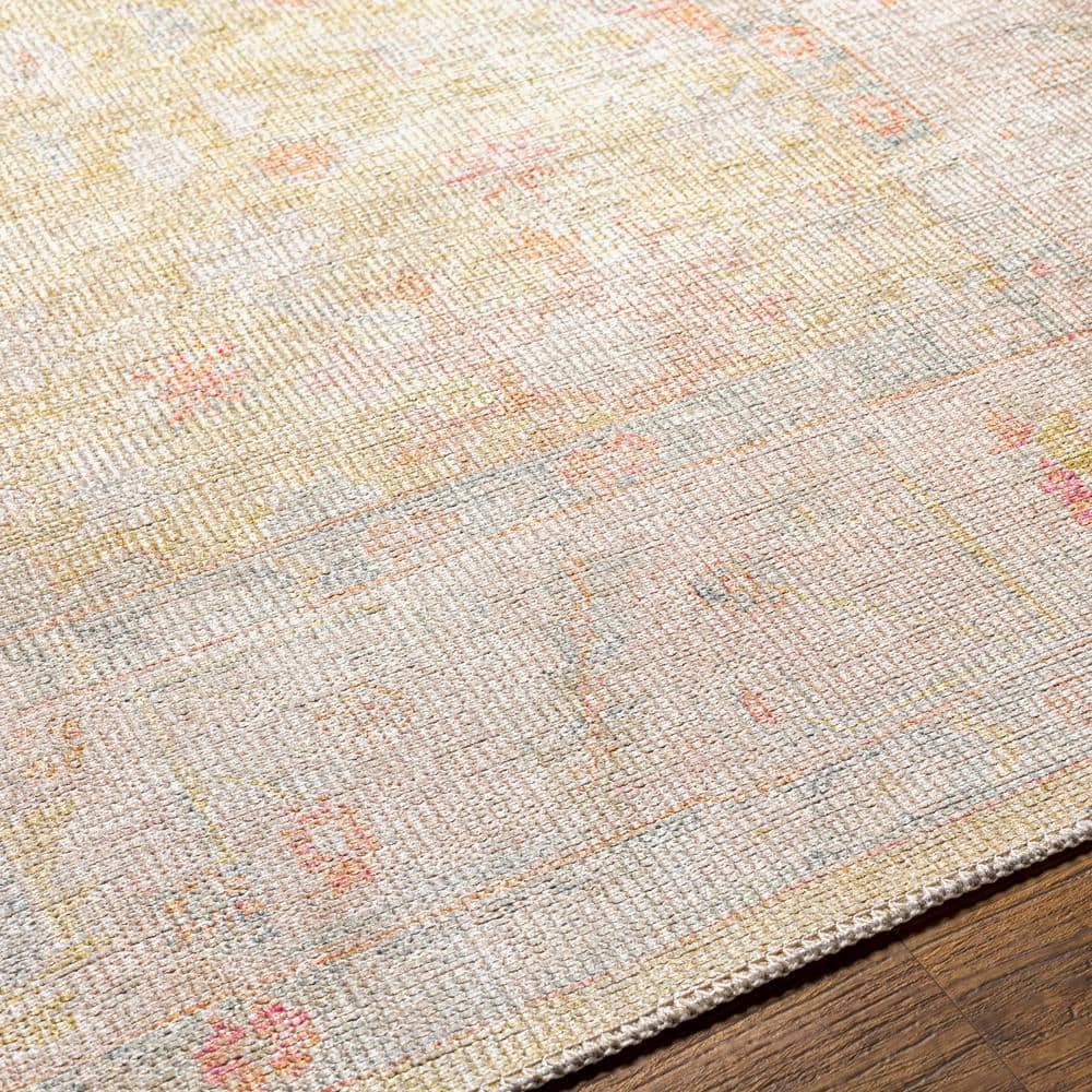 Vintage Washable Synthetic Rug - 6'7" x 9', Multicolor