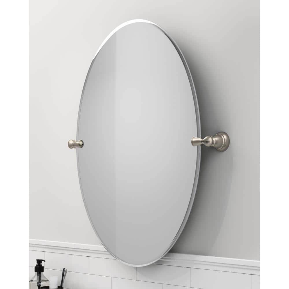 Oval Frameless 26" x 23" Bathroom Vanity Mirror