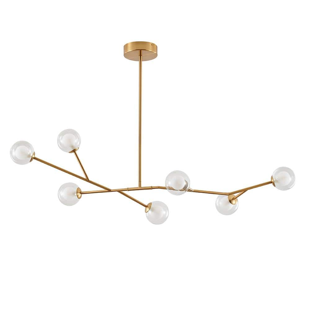 Hampton Bay Nelwyn 25 in. 4-Light Vintage Brass Chandelier with