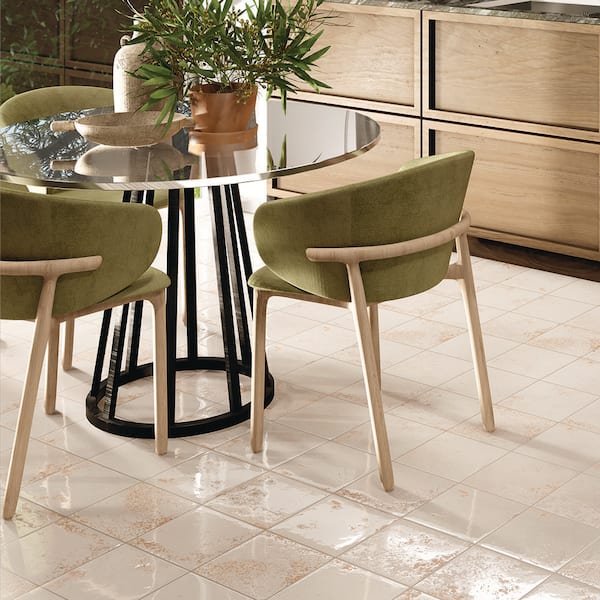 Take Home Sample-Farmstead Off White 4 in. x 4 in. Textured Porcelain Concrete Look Wall and Floor Tile Sample