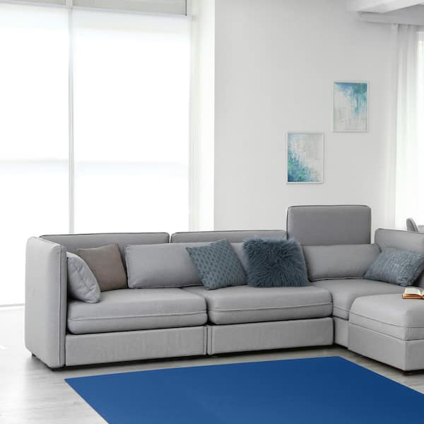 Blue 24 in. W x 24 in. L x 3/8 in.Thick Multipurpose EVA Foam Exercise/Gym Tiles (12 Tiles/Pack) (48 sq. ft.)