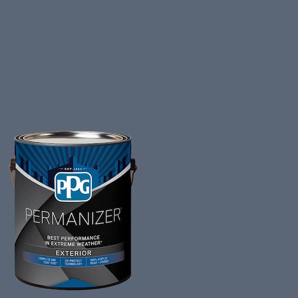 PERMANIZER 1 gal. PPG1042-6 Blue Zephyr Semi-Gloss Exterior Paint