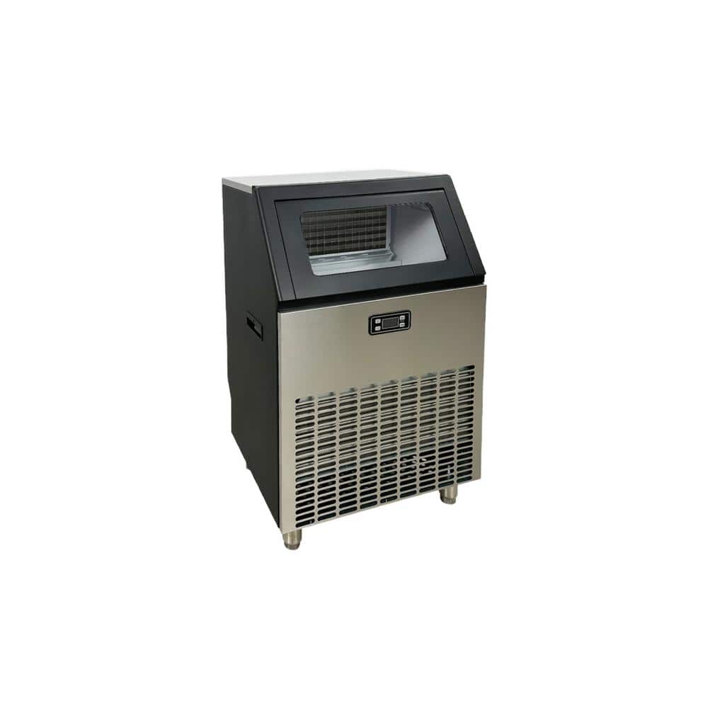 21.9 in. 198 lbs. Commercial Freestanding Ice Maker EB90F with 55 lbs. Storage Basket in Stainless Steel