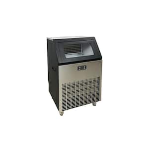 21.9 in. 198 lbs. Commercial Freestanding Ice Maker EB90F with 55 lbs. Storage Basket in Stainless Steel