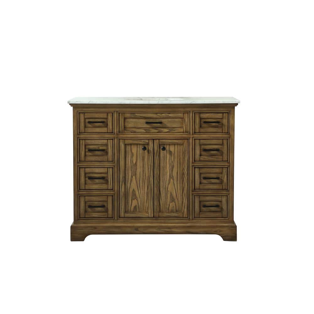 Timeless Home 42 in. W x 21.5 in. D x 35 in. H Single Bathroom Vanity in Dr