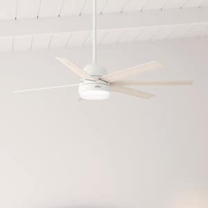 Phenomenon 60 in. Wi-Fi ENERGY STAR Fresh White Smart Ceiling Fan with LED Light Kit and Wall Control