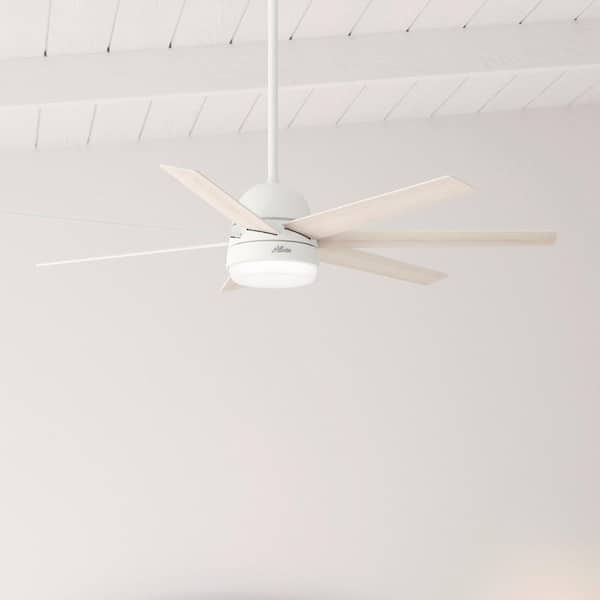 Hunter 60 in. Phenomenon Wi-Fi ENERGY STAR Matte White Smart Ceiling Fan with LED Light Kit and Wall Control