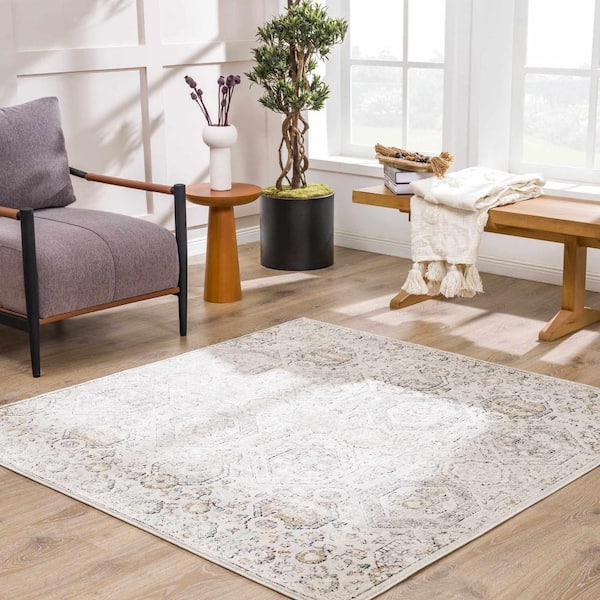 Parkerfield Beige/Black/Charcoal 5 ft. x 7 ft. Area Rug