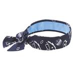 Chill-Its 6700CT Navy Western Evap Cooling Bandana Tie with Cooling Towel