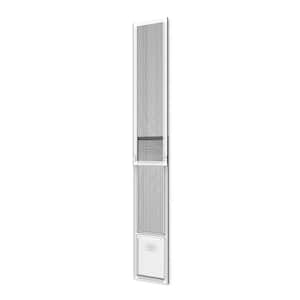 11.02 in. x 16.14 in. Large White Patio Pet Door Insert, Adjustable up to 7 ft., Suitable for Sliding Doors