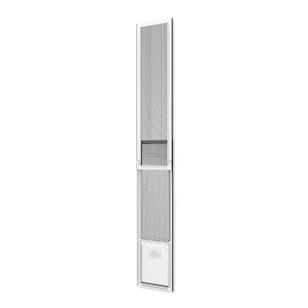 Hakuna Pets 11.02 in. x 16.14 in. Large White Patio Pet Door Insert, Adjustable up to 7 ft., Suitable for Sliding Doors