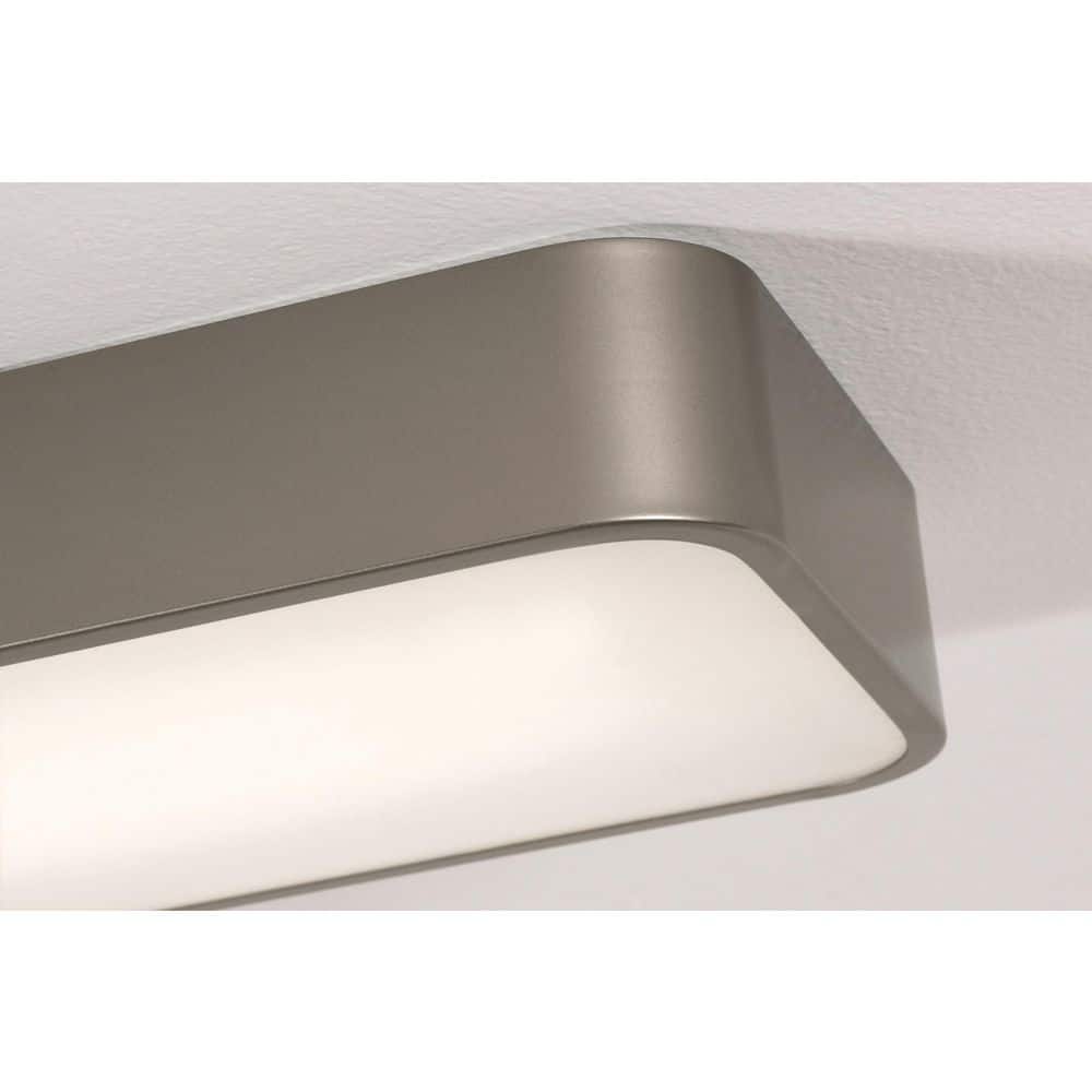 Sleek Satin Nickel 45.5" LED Flush Mount for Indoor/Outdoor
