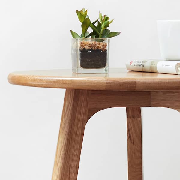 Tatayosi Round Wooden Small End Table Side Table Coffee Tatayosi Round Wooden Small End Table Side Table Coffee