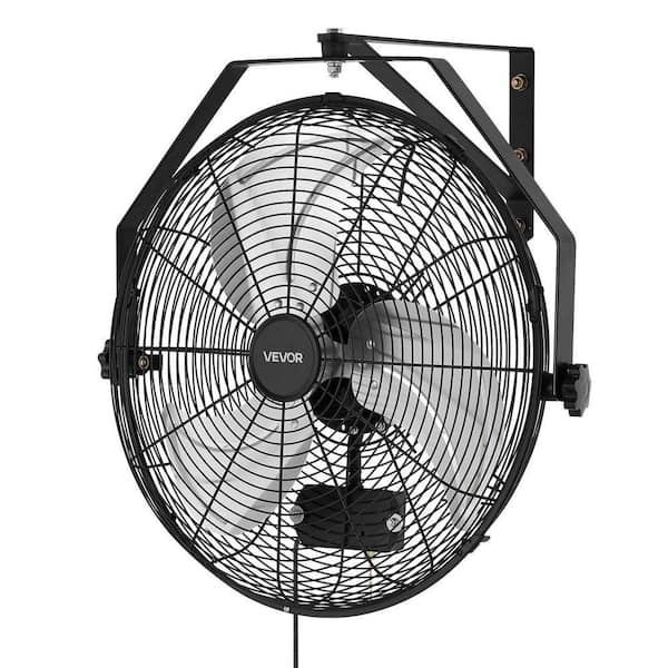 Edendirect 30 in. 3-Speeds Outdoor Wall Mounted Fan in Yellow with