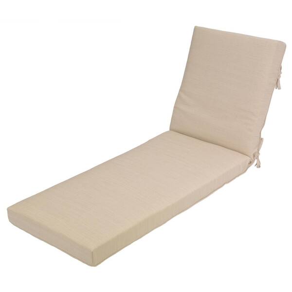Unbranded Oatmeal Outdoor Chaise Lounge Cushion