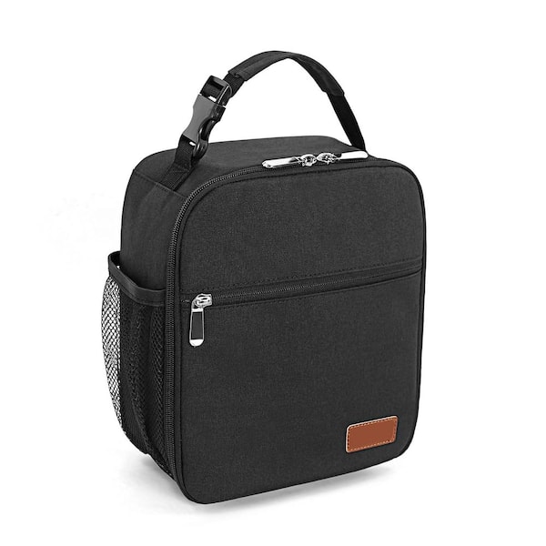 Black Reusable Lunch Bag Set of 1 for Men and Women