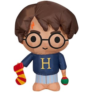 3 ft. Tall x 2.3 ft. W Christmas Inflatable Airblown-Harry Potter with Stocking