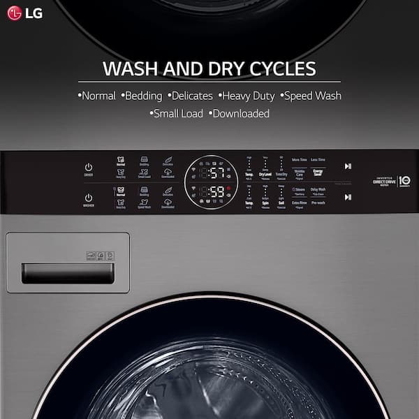 Reviews for LG WashTower Stacked Laundry Graphite | Home in The Electric Cu.Ft. 4.5 Load Steel Depot SMART - Front Washer & Pg Dryer 4 Cu.Ft. Center 7.4