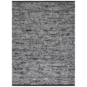 Natura Black 8 ft. x 10 ft. Abstract Area Rug