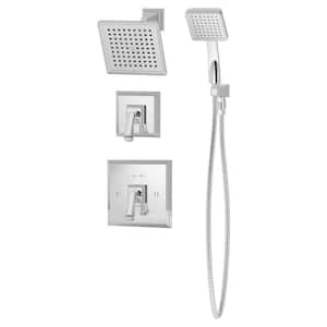Oxford 1-Handle Wall-Mounted Shower Trim Kit in Polished Chrome (Valve Not Included)
