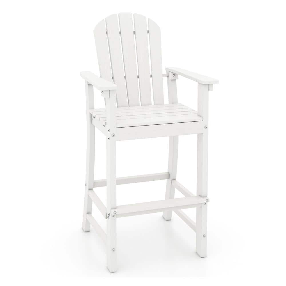 30 in. Counter Height HDPE Outdoor Bar Stool with Armrests, Footrest and 360 lb. Capacity, White price history on PriceWatchPro