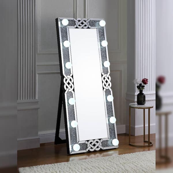 Acme Furniture Nie Glam Rectangle, Full Length Glam Mirror With Lights