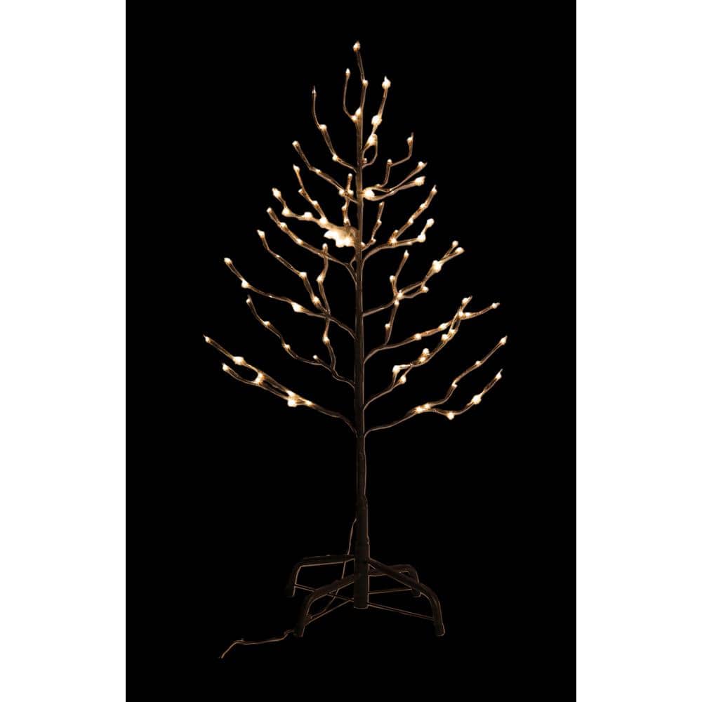 3 ft. Pre-Lit LED Star Light Tree with Brown and 112 Warm White Lights