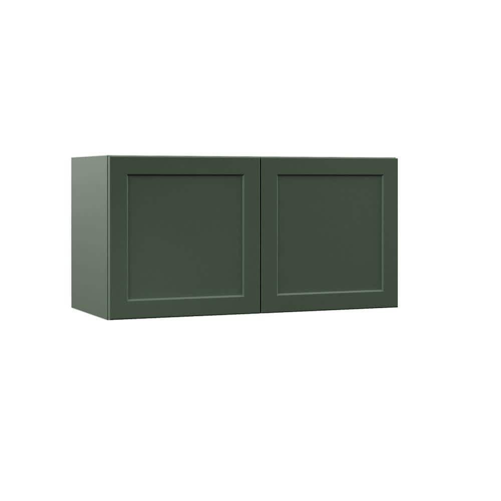 Designer Series Melvern 36 in. W x 15 in. D x 18 in. H Assembled Shaker Deep Wall Bridge Kitchen Cabinet in Forest price history on PriceWatchPro