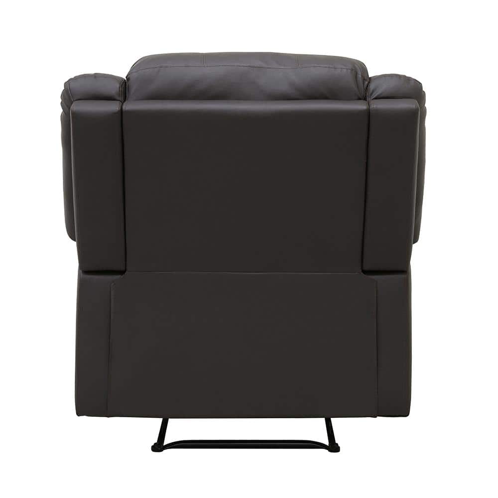 Fairview Dark Brown Faux Leather Manual Recliner