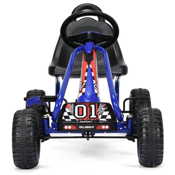 Berg Buzzy Nitro Toddler Adjustable Compact Pedal Powered Safe Go Kart Blue 