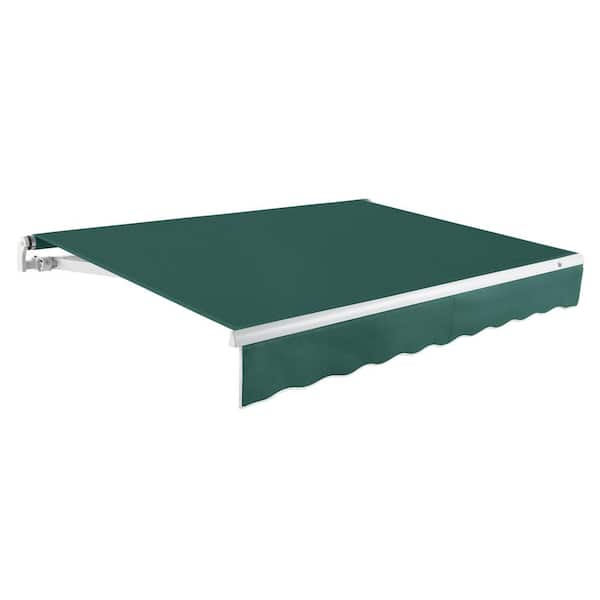 AWNTECH 20 ft. Maui Right Motorized Patio Retractable Awning (120 in. Projection) Forest