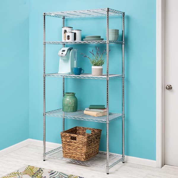 Honey-Can-Do Bath 6-Tier Steel Storage Tower, Chrome, Holds up to
