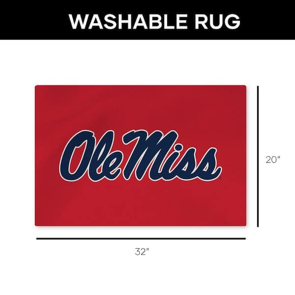 ラグ・カーペット POWISPRO LOGO RUG THE NORTHWEST GROUP Ole Miss Rebels NCAA Logo Washable Rug 20 in
