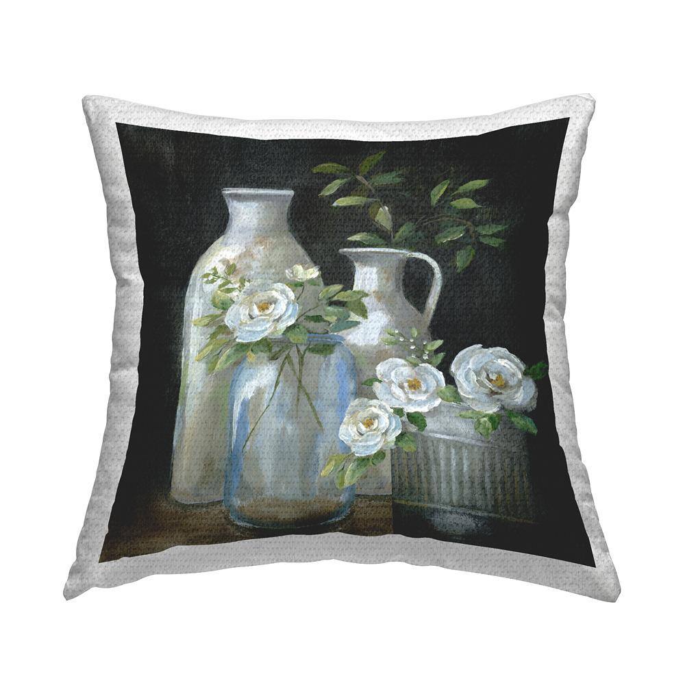 Traditional Country Florals Bouquet Multi-Color Square Outdoor Throw Pillow price history on PriceWatchPro