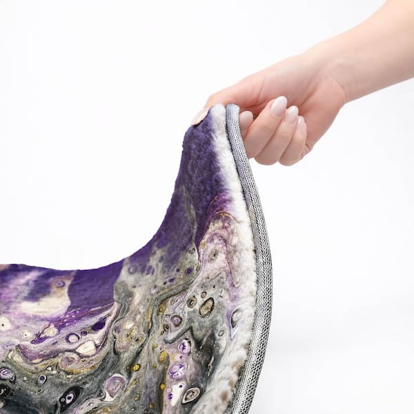 Dream Shag Premium Machine Washable Abstract ADS52 Amethyst 2 ft. x 7 ft. Runner Rug