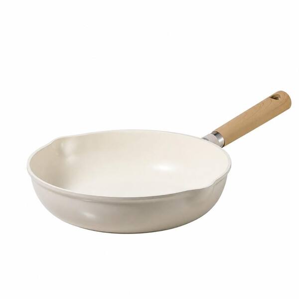10 in. Ceramic Nonstick Chef's Saute Pan in Taupe, PFOA and PFAS Free, Induction Compatible, Easy-Wipe Surface