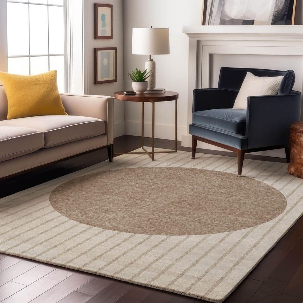 Mayfield Premium Machine Washable Abstract AMF994 Ivory 3 ft. x 5 ft. Area Rug price history on PriceWatchPro