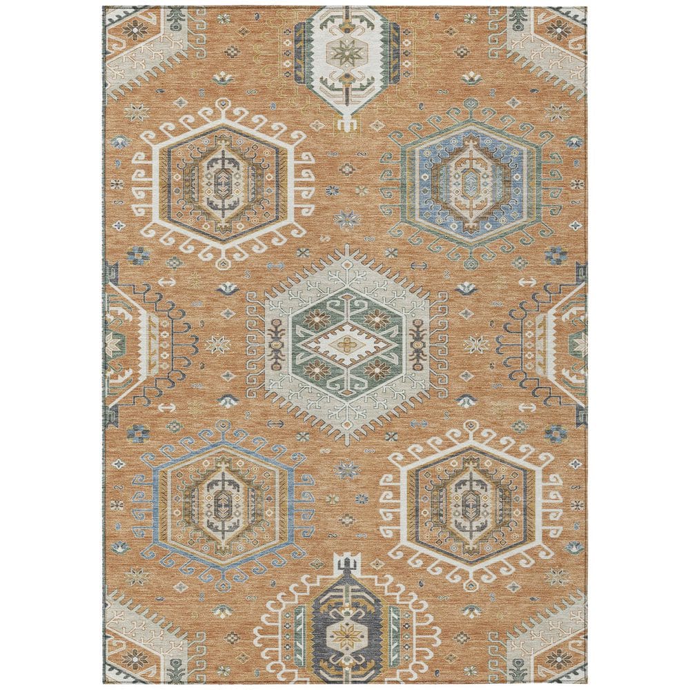 Chantille Machine Washable Indoor/Outdoor Abstract ACN2574 Copper 3 ft. x 4 ft. Area Rug price history on PriceWatchPro
