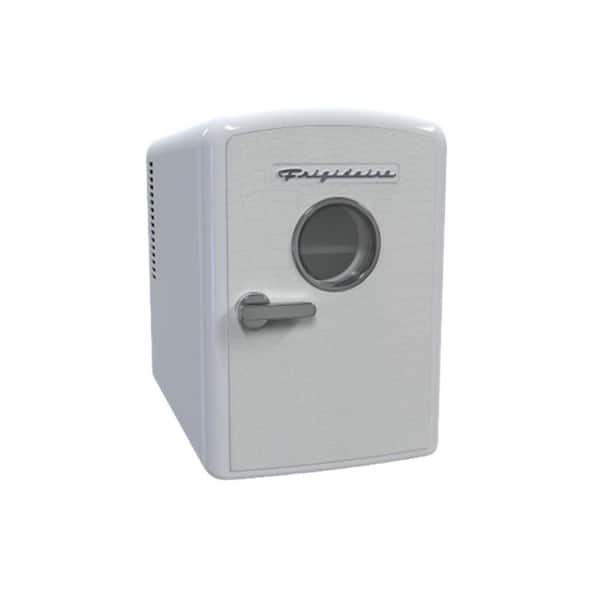 12 in. 0.18 cu. ft. 9-Can Retro Mini Refrigerator Beauty Cooler without Freezer in White