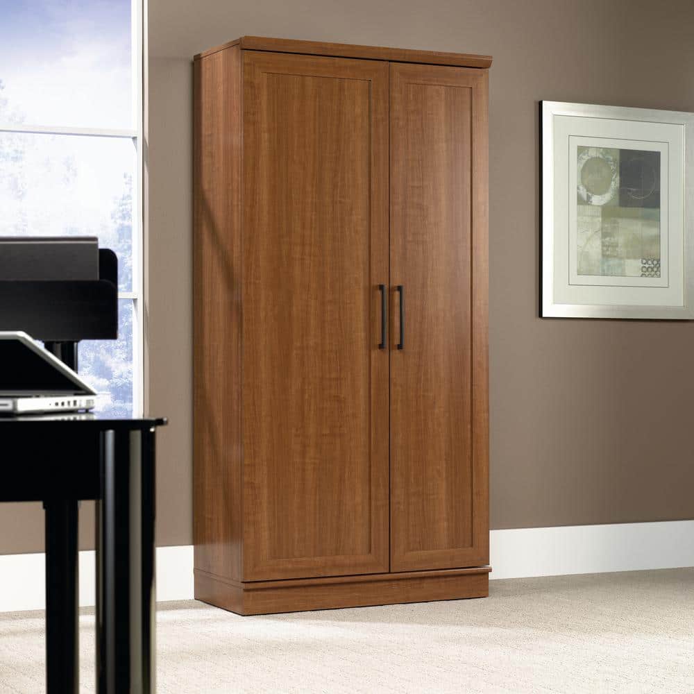 Sienna Oak Freestanding Storage Cabinet with Adjustable Shelving
