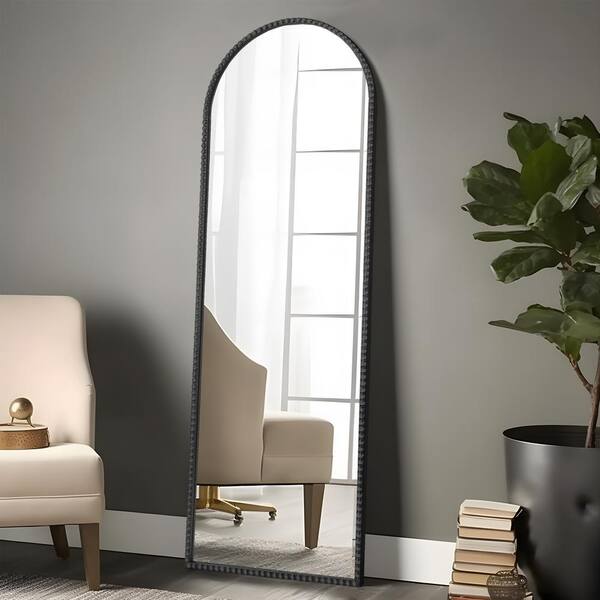 NEUTYPE 21 in. W x 64 in. H Classic Arched Iron Framed Black Wall  Decorative Mirror HD-CZ-MR05082 - The Home Depot