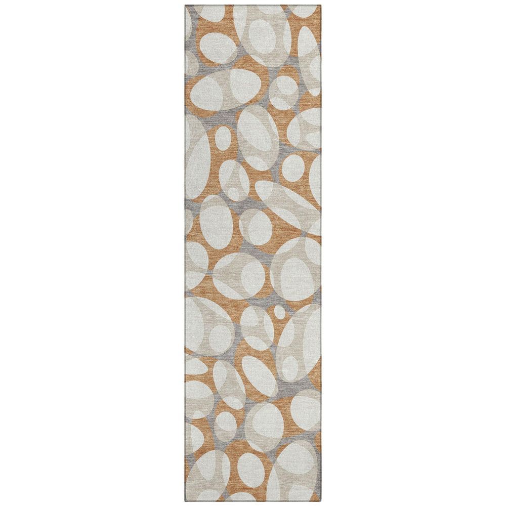 Chantille Machine Washable Indoor/Outdoor Abstract ACN2536 Copper 2 ft. x 7 ft. Runner Rug price history on PriceWatchPro