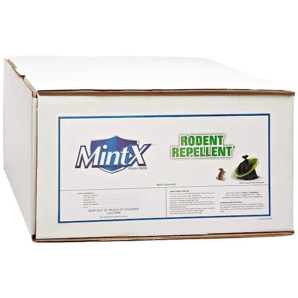 Mint-X 39-Gallons Mint Black Outdoor Plastic Compactor Trash Bag  (100-Count) in the Trash Bags department at