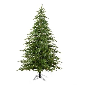 7.5 ft. Green Regular Pine Artificial Prelit Christmas Tree with LED Lights