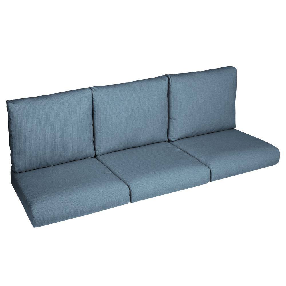 22.5 in. x 22.5 in. x 5 in. (6-Piece) Deep Seating Outdoor Couch Cushion in Sunbrella Spectrum Denim price history on PriceWatchPro